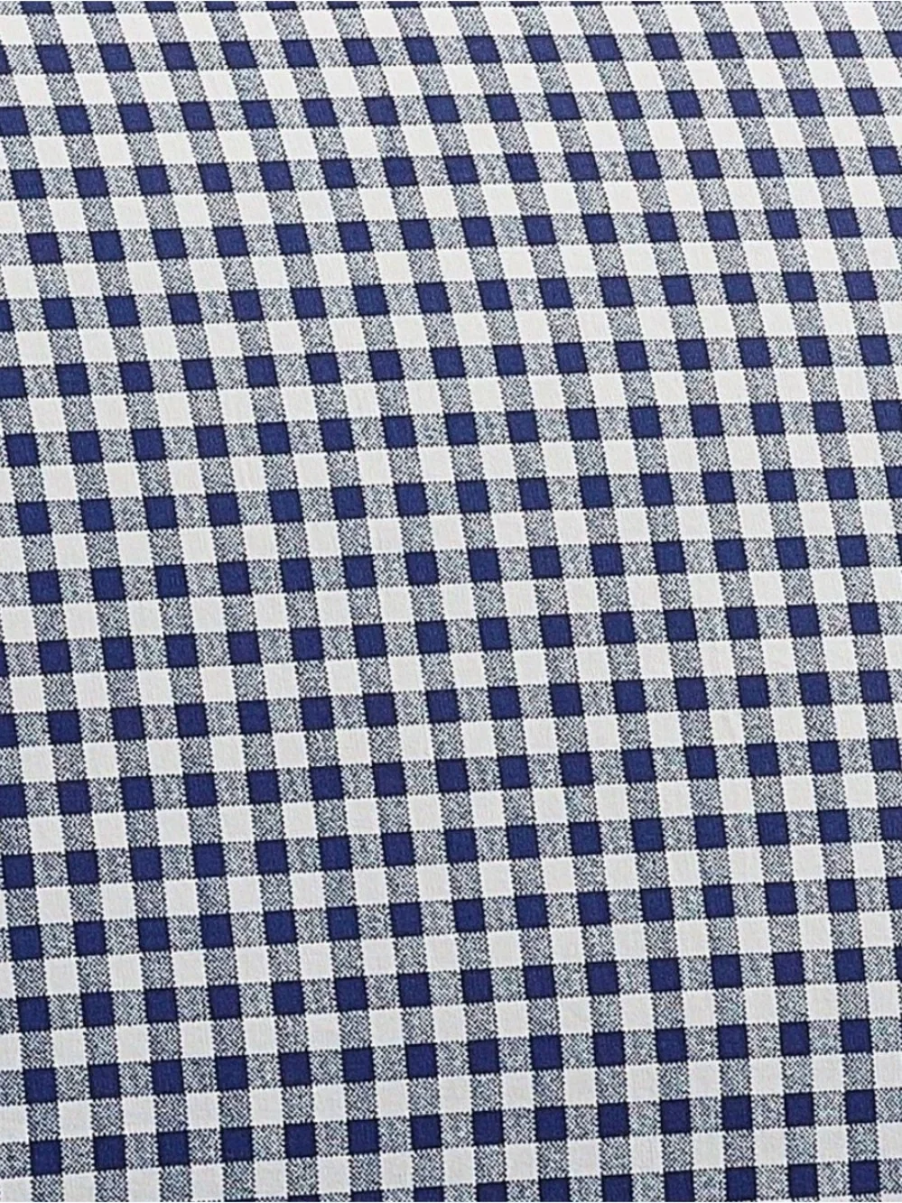 NWOT Quince Linen Navy and White Gingham Twin Fitted Sheet Set - Retail $94
